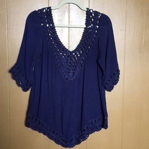 New Directions crocheted trim top